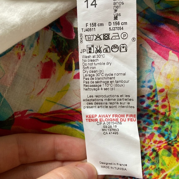 HP Jean Paul Gaultier Junior Tiered Cotton Maxi Skirt Mixed Floral Striped - Picture 5 of 8